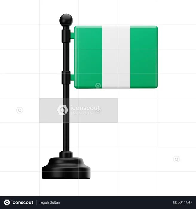 Nigeria Flag Flag 3D Icon