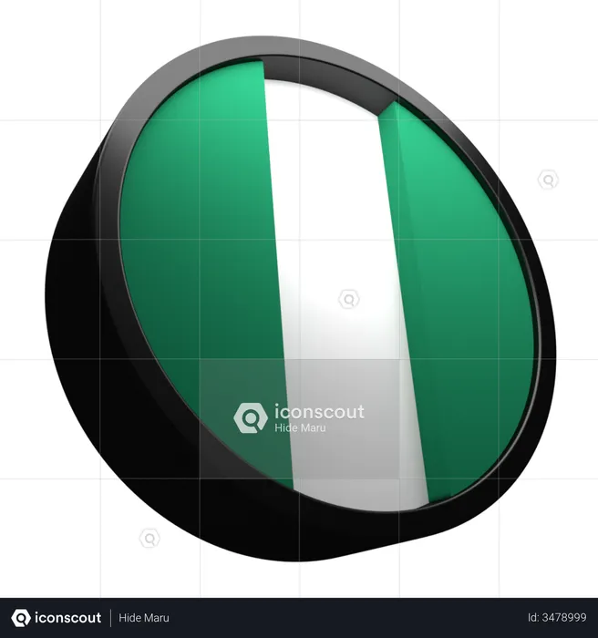 Nigeria Flag Flag 3D Illustration