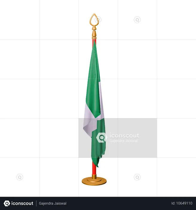 Nigeria-Flagge Flag 3D Icon