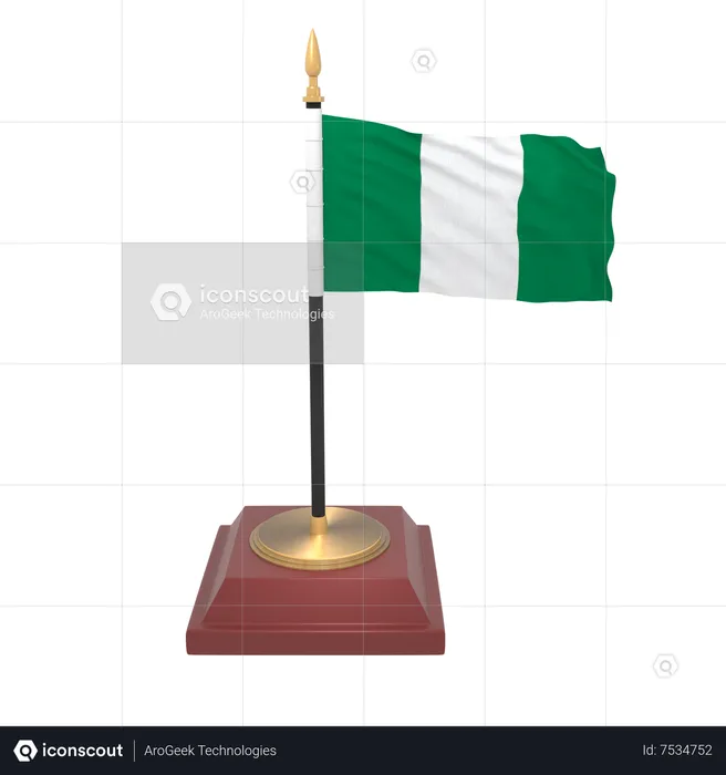 Nigeria-Flagge Flag 3D Icon