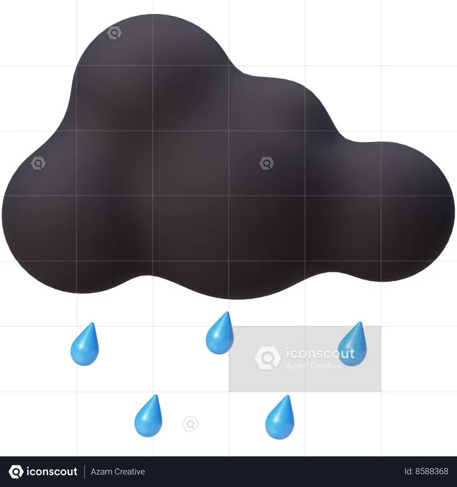 Night Rain  3D Icon