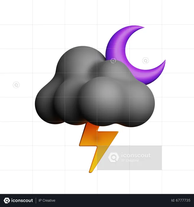 Night Storm  3D Icon