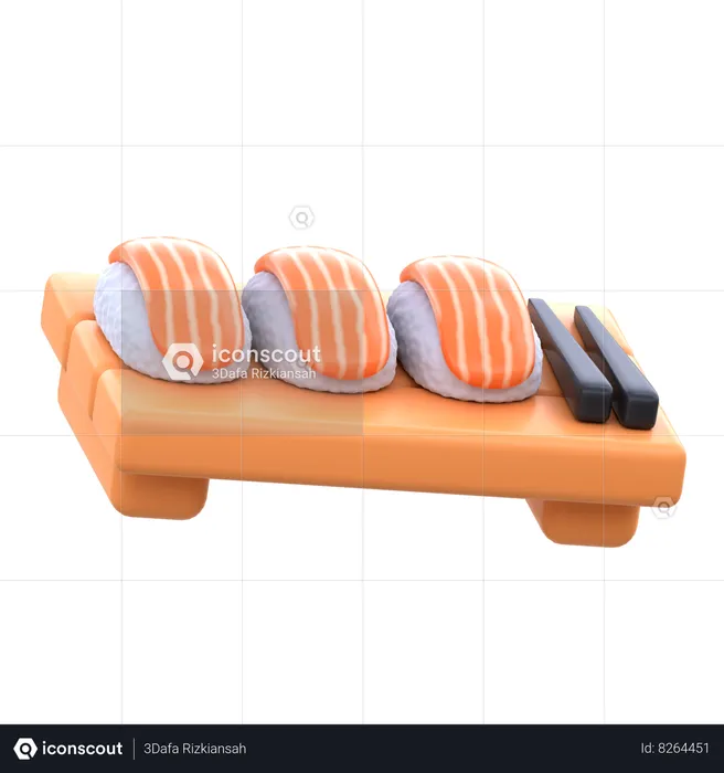 Nigiri Sushi Platter  3D Icon