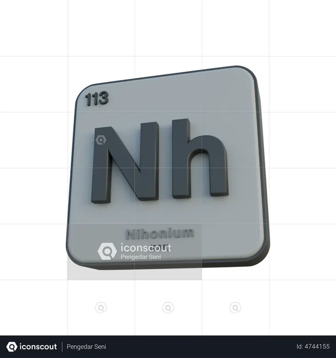 Nihonium  3D Illustration