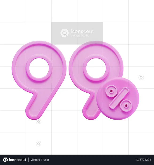 Ninety Nine Percent  3D Icon