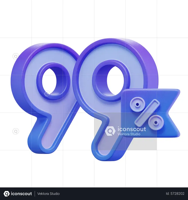 Ninety Nine Percent  3D Icon