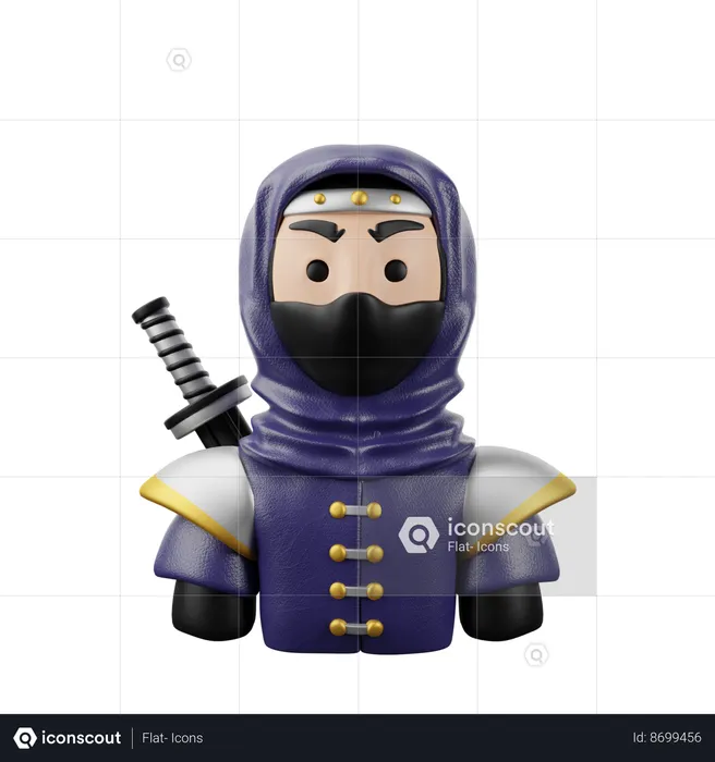 Ninja, mâle  3D Icon