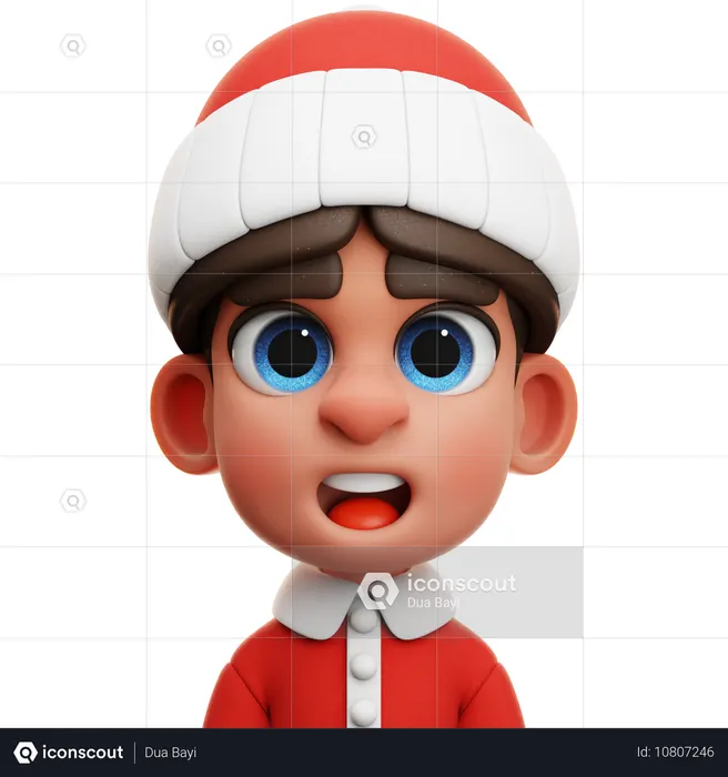 Niño con diadema de reno  3D Icon