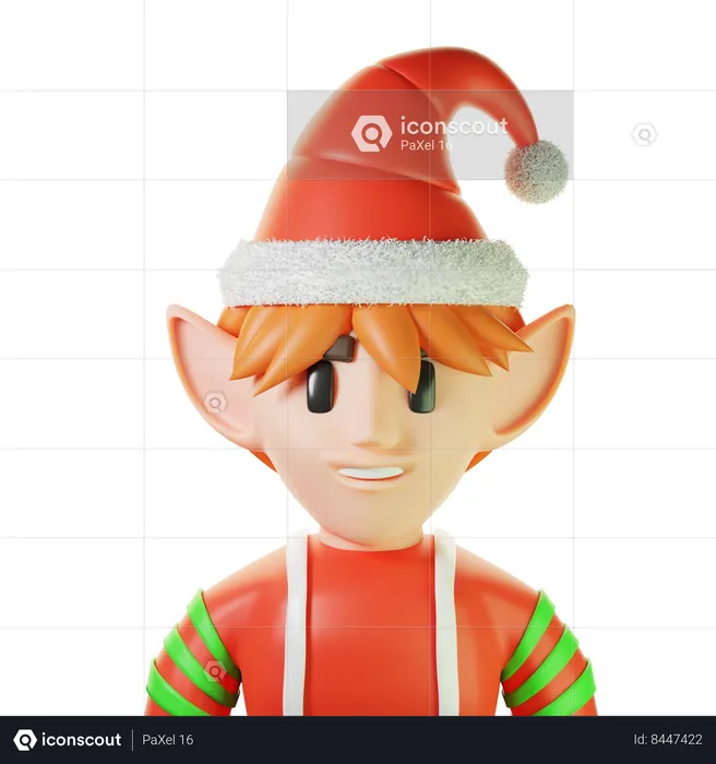 Niño elfo de navidad  3D Icon