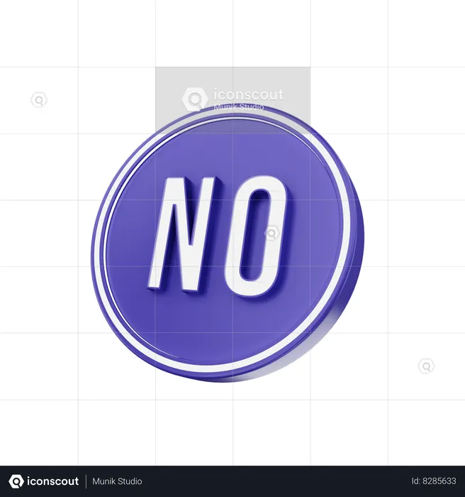 No  3D Icon