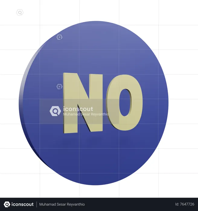 No  3D Icon