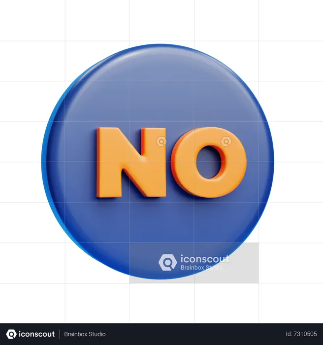 No Sign  3D Icon