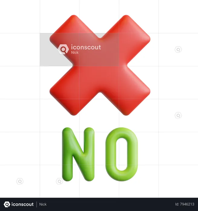 No Emoji 3D Icon