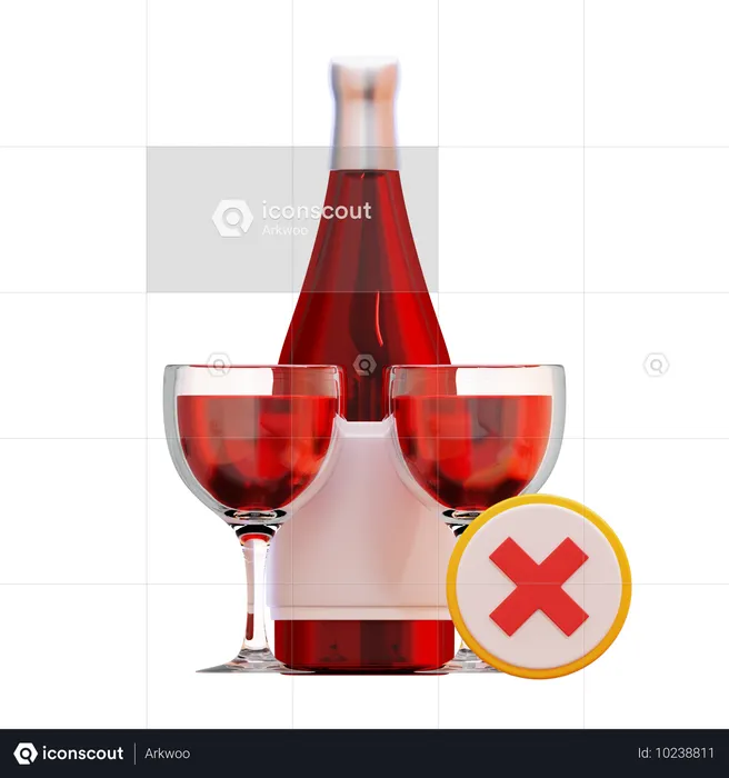 No alcohol  3D Icon