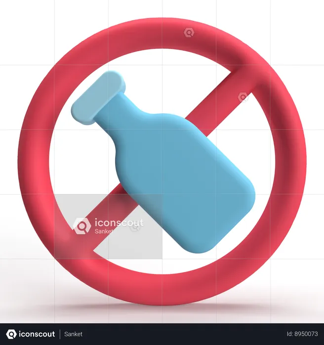 No Alcohol  3D Icon