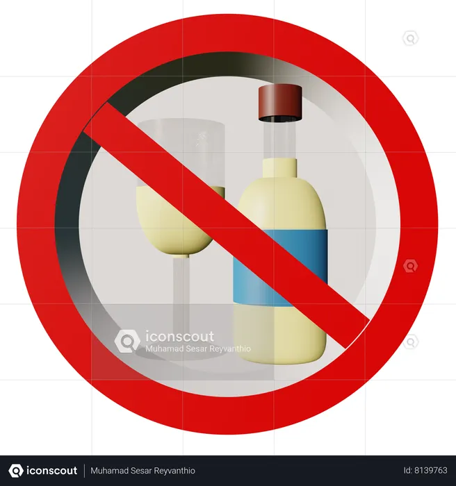 No Alcohol  3D Icon