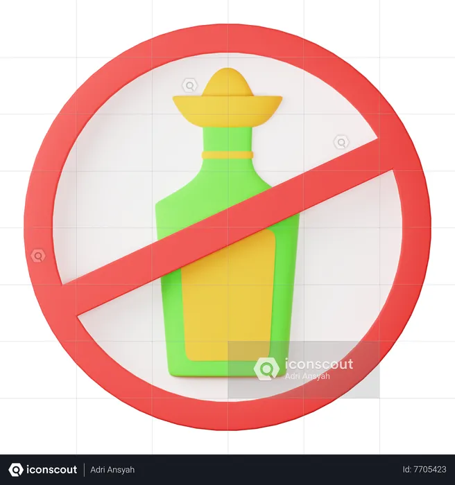 No alcohol  3D Icon