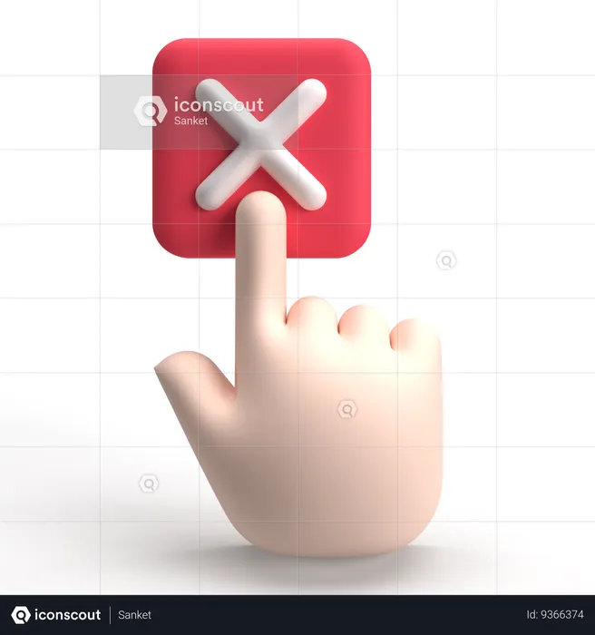 No Button  3D Icon