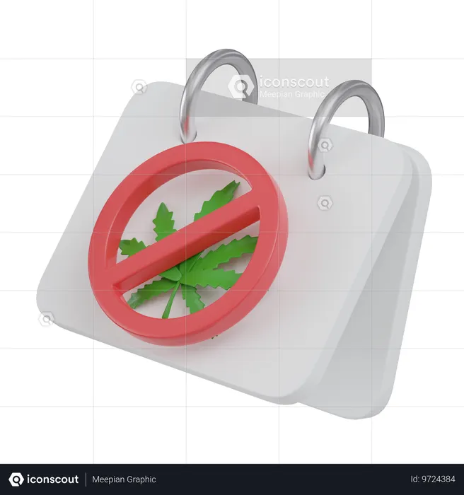 No Cannabis  3D Icon