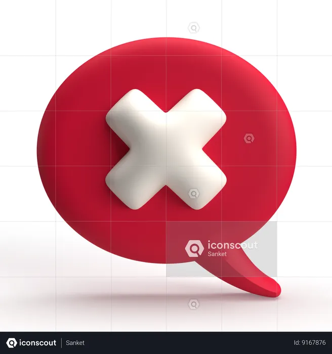 No Chat  3D Icon