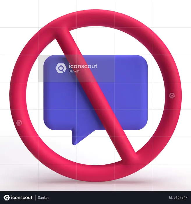 No Chatting  3D Icon