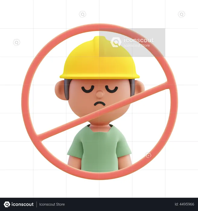 No Child Labour  3D Illustration