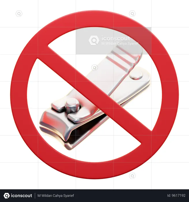 NO CLIPPING NAILS  3D Icon