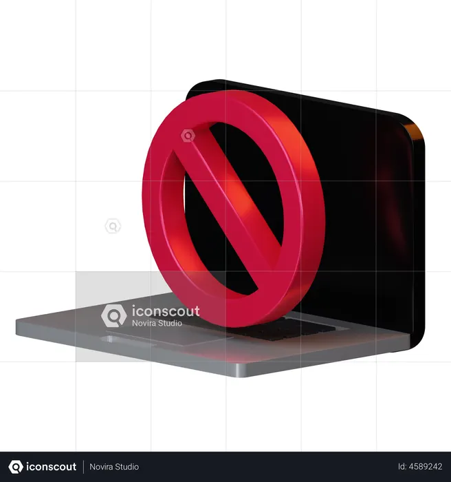 No computer  3D Icon