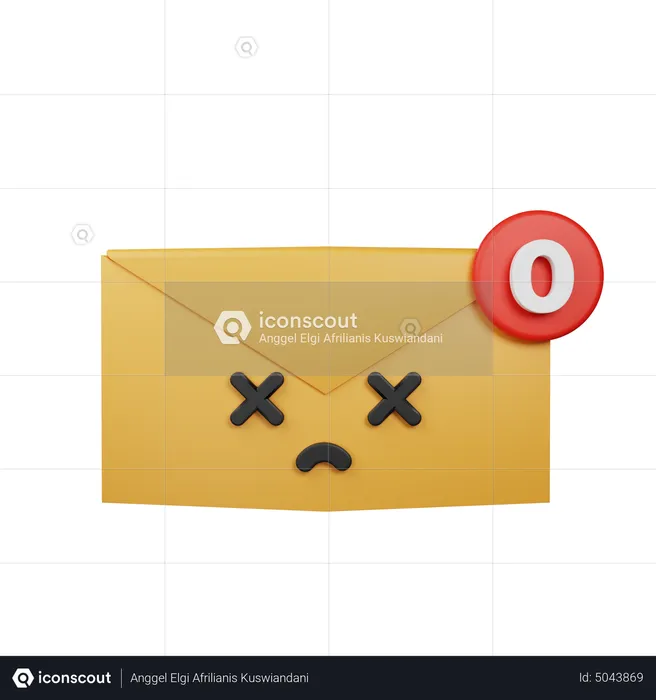 Sin correo Emoji 3D Icon