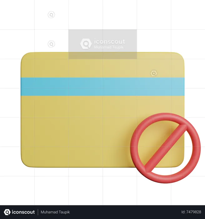 No Credit Card  3D Icon