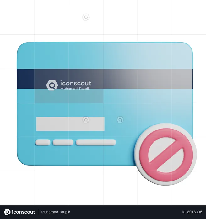 No Credit Card  3D Icon