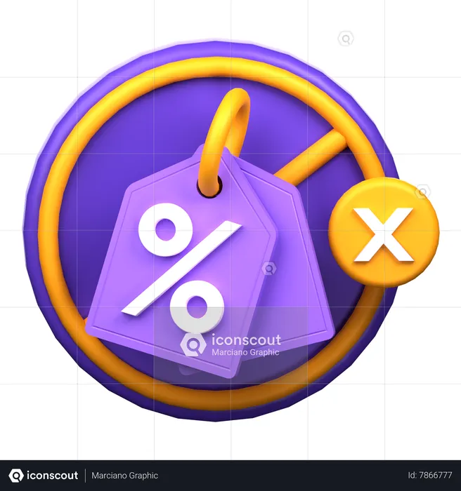 No Discount Offer  3D Icon
