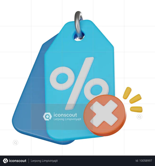 No Discount Policy  3D Icon