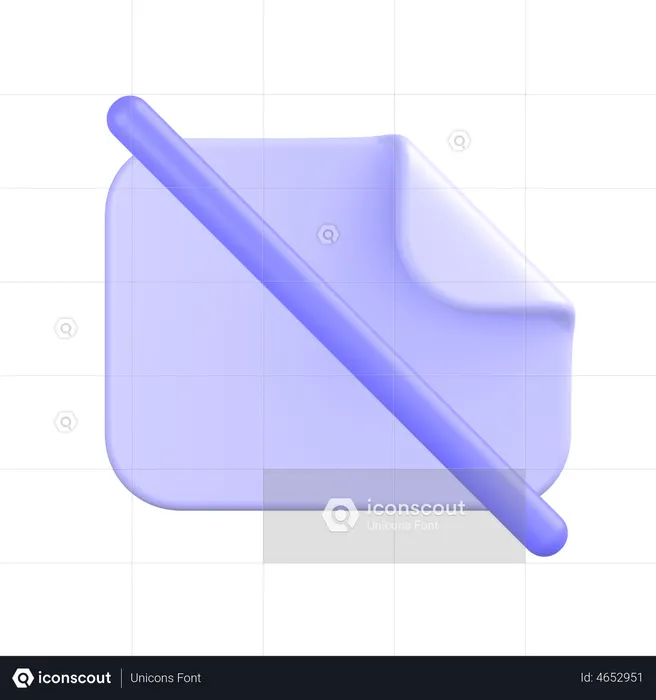 No Document  3D Icon
