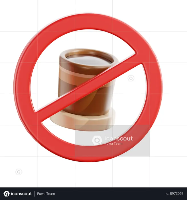 No Drink  3D Icon