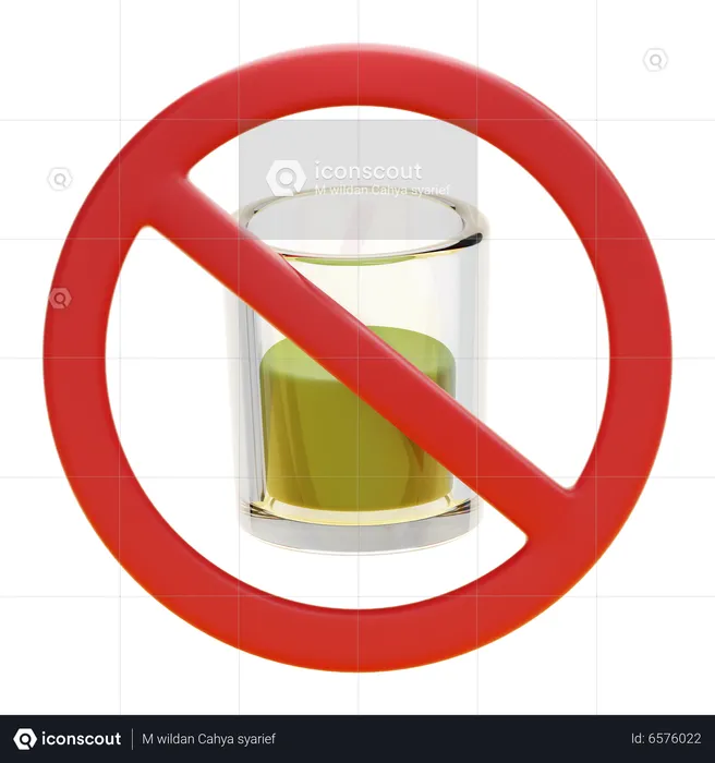 NO DRINK  3D Icon