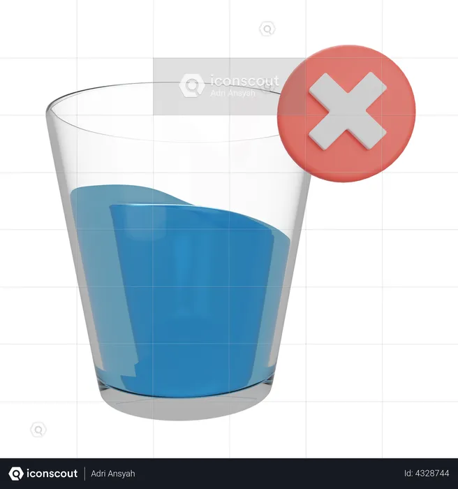 No Drink  3D Illustration