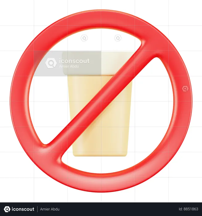 No drinking  3D Icon