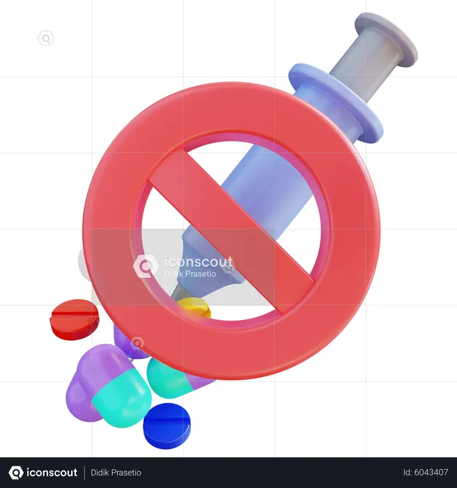 No Drug  3D Icon