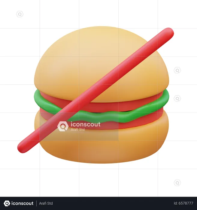 No Eat  3D Icon