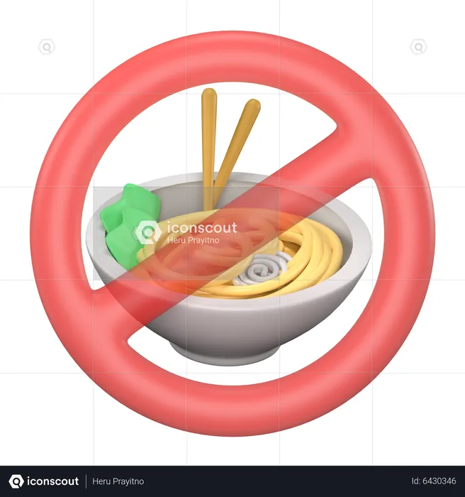 No Eat  3D Icon