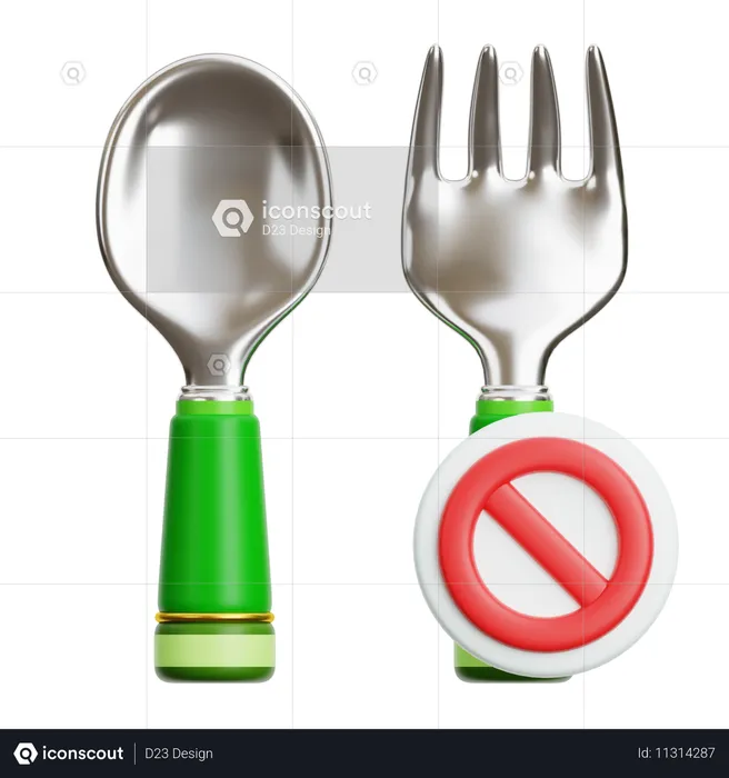 No Eat  3D Icon