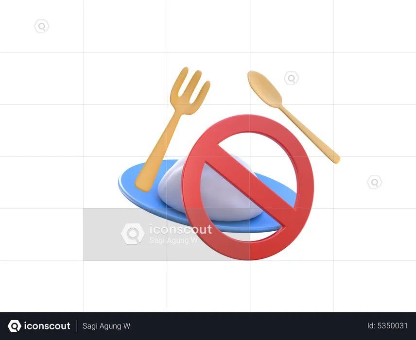 No Eat  3D Icon