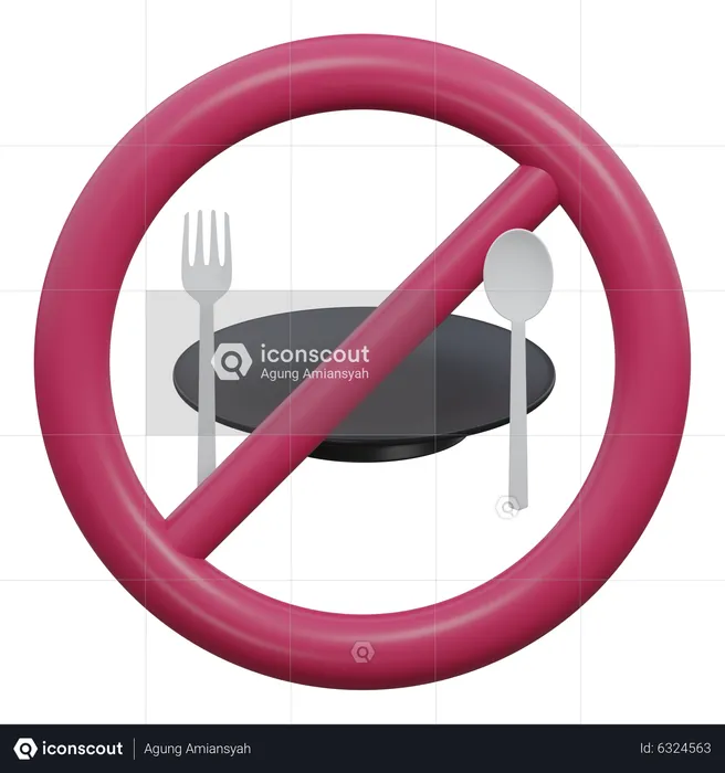 No Eat  3D Icon