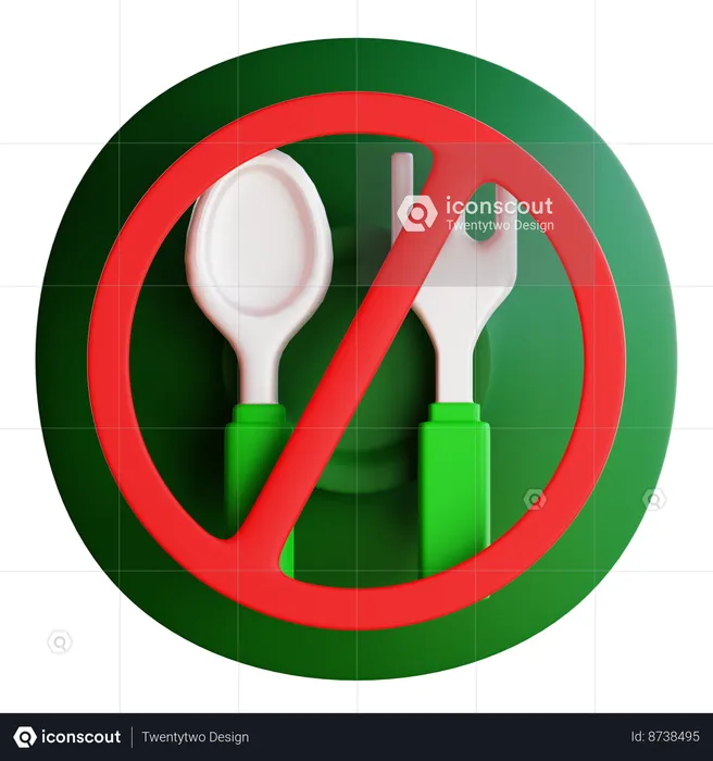 No Eat  3D Icon