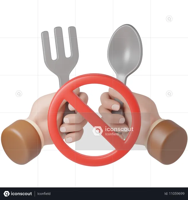 No Eating  3D Icon