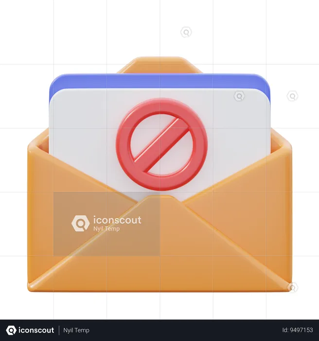 No Email  3D Icon