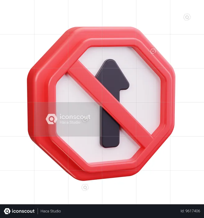 No entry  3D Icon