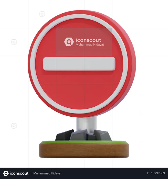 NO ENTRY SIGN  3D Icon