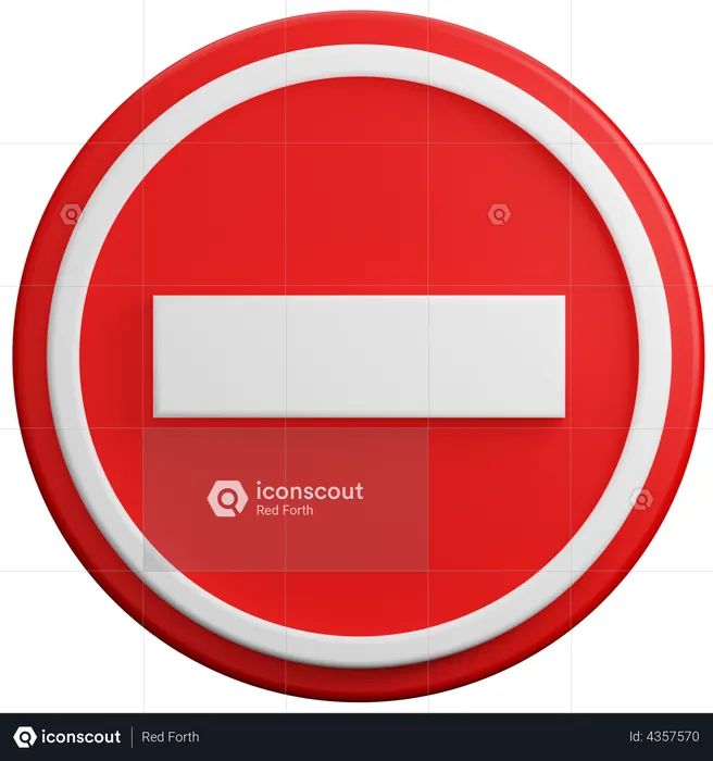 No Entry Sign  3D Illustration